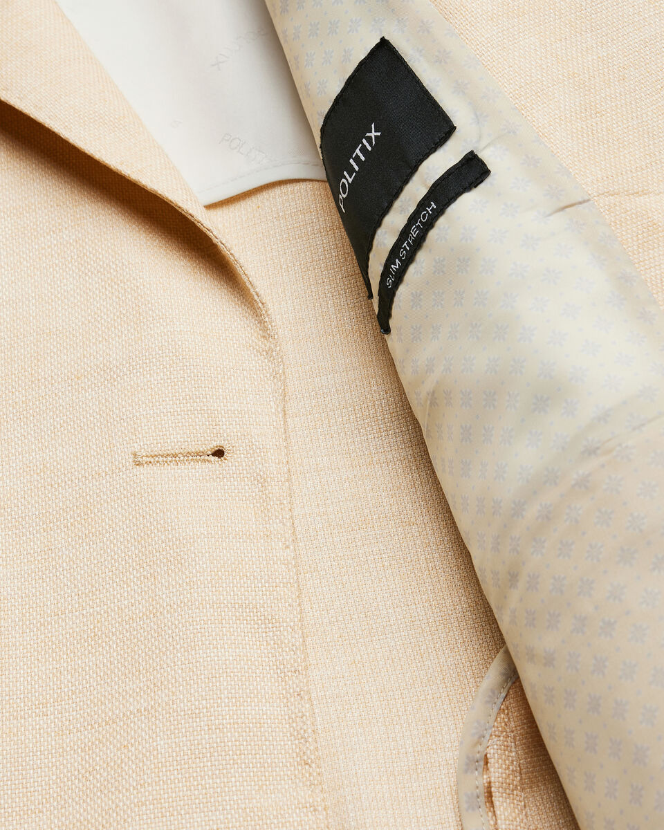 Slim Stretch Double Breasted Tailored Jacket, Lemon, hi-res